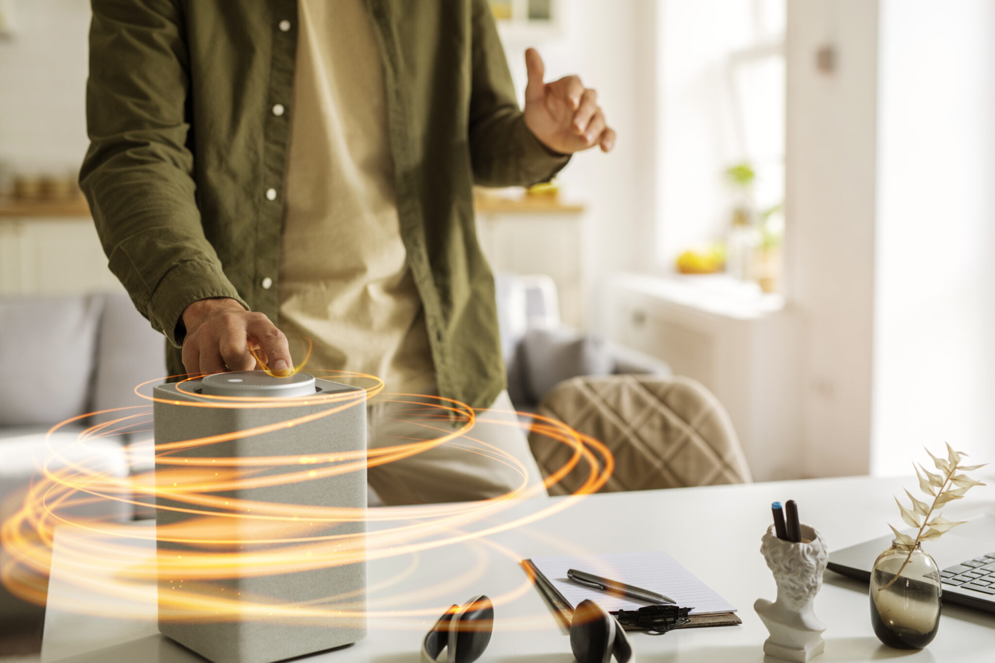 managing smart speakers concept